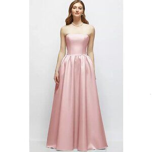 Ballet Pink Strapless Satin Twill Gown Style 3177 Size 10